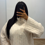 Pull tressé [beige]