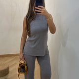 Ensemble sans manche [ gris ]