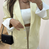 Blazer retroussé [ jaune ]
