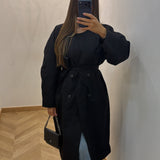 Trench manche bombé [ noir ]