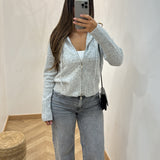 Gilet capuche [ gris ]