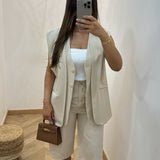 Ensemble gilet tailleur [ beige ]