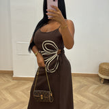Robe tressie [marron]