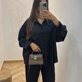 Ensemble chemise tailleur [ bleu nuit ]