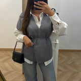 Gilet cache cœur sans manche [ gris ]