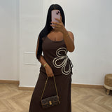 Robe tressie [marron]