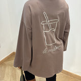 T shirt matcha [taupe]