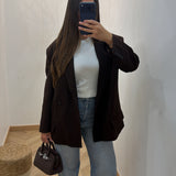 Blazer surpiqûre [ marron ]