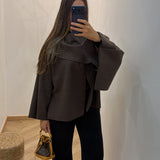 Manteau écharpe [ marron ]