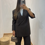 Blazer oversize LYLY [ marron foncé ]