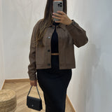 Veste en suédine [ marron ]