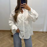 Chemise froissée [ blanc ]