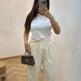 Pantalon pince [ ecru ]