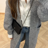 Gilet long poche [ gris ]