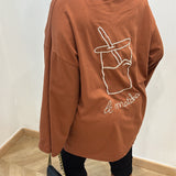 T shirt matcha [camel]