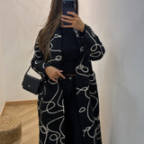 Manteau à motif [ noir ]