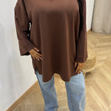 T-shirt manche longue CALY [ marron ]
