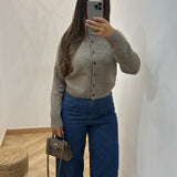 Cardigan manche longue [ taupe ]