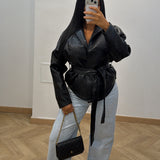 Veste en simili cuir Maeva