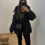 Doudoune ceintré [ noir ]