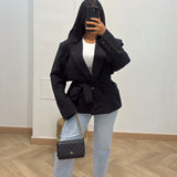Blazer ceinture [noir]