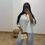 Blouse rayée [ bleu ]