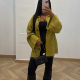 Gilet cardigan bouton [vert] 373
