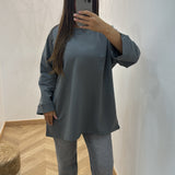 T-shirt manche longue  [ gris ]￼