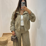 Veste cargo k-way [ taupe ]