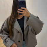 Manteau court LYA [ taupe ]