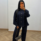 Ensemble jean bouton