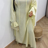 Robe ceintré [ jaune ]