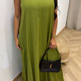 Robe HALIMA [ vert olive ]