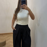 Pantalon pince évasé [ noir ]