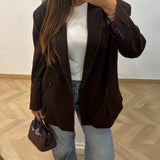Blazer surpiqûre [ marron ]