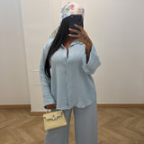 Ensemble avec foulard [ bleu ciel ]