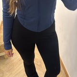 Pantalon évasé [ noir ]