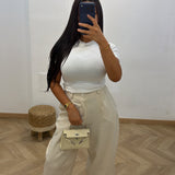 Pantalon bermuda ballon [ beige ]