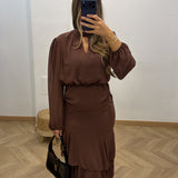 Robe ÉLYA [ marron ]