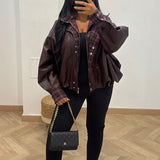Veste simili [bordeaux]