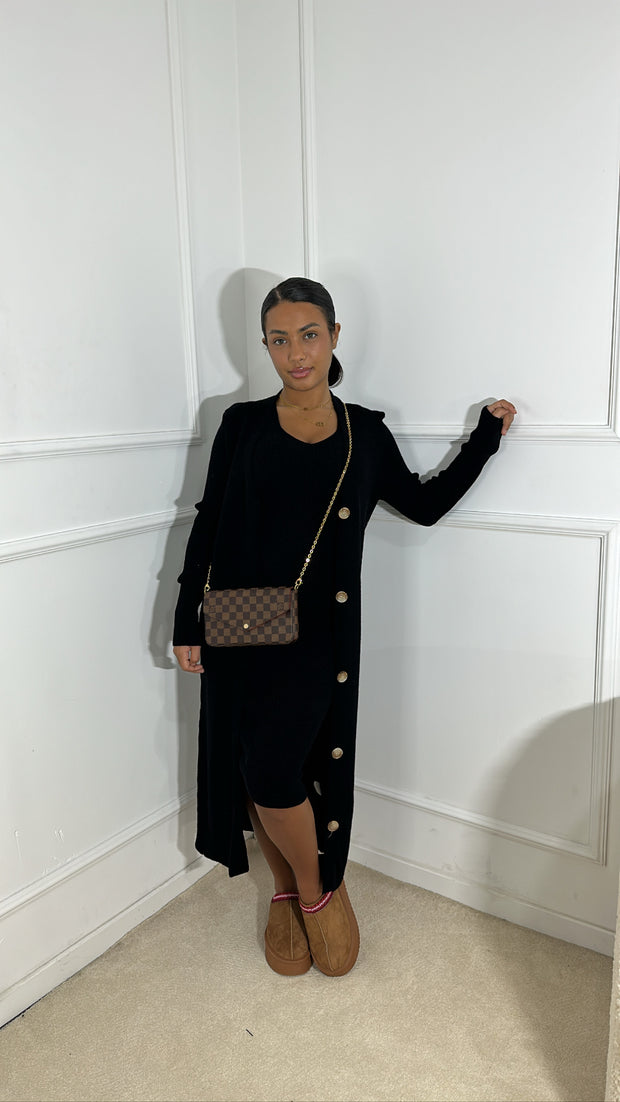 Ensemble robe + gilet [ noir ]