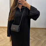 Pull zip extra long [ noir ]