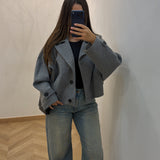 Manteau court LYA [ gris ]