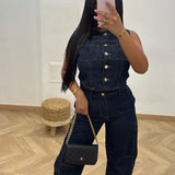 Ensemble jean bouton
