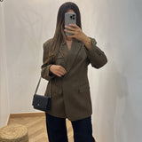 Veste blazer ajustable [ marron ]