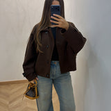 Manteau court LYA [ marron ]