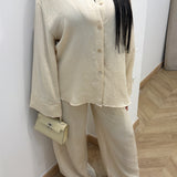 Ensemble avec foulard [ beige ]