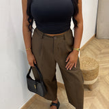 Pantalon bermuda ballon [ marron ]