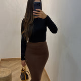 Jupe ALIZA [ marron ]