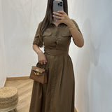 Robe avec ceinture [ camel ]